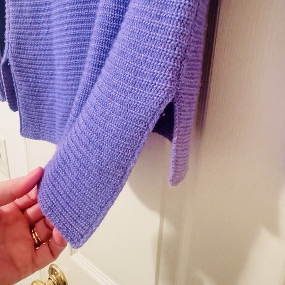 Bartolini Made In Italy Wool Cashmere Turtleneck Sweater Lavender Purple Size S - Picture 7 of 7